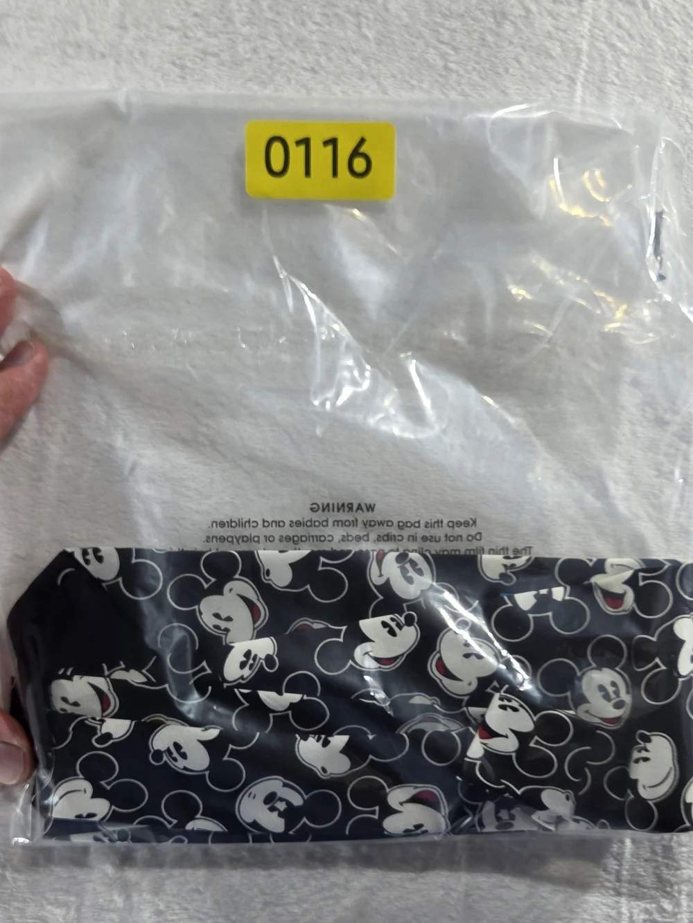 Vintage Disney Mickey Mouse Print Pattern Necktie Black White Red Men's A - 0116